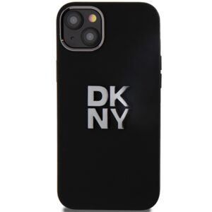 DKNY DKHCP15MSMCBSK Apple iPhone 15 Plus 14 Plus 6.7" juodos spalvos kietas dėklas Liquid Silicone Metal Logo - Image 3
