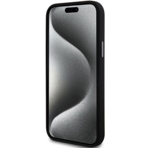 DKNY DKHCP15MSMCBSK Apple iPhone 15 Plus 14 Plus 6.7" juodos spalvos kietas dėklas Liquid Silicone Metal Logo - Image 5