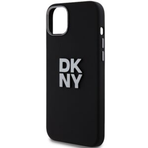 DKNY DKHCP15MSMCBSK Apple iPhone 15 Plus 14 Plus 6.7" juodos spalvos kietas dėklas Liquid Silicone Metal Logo - Image 6