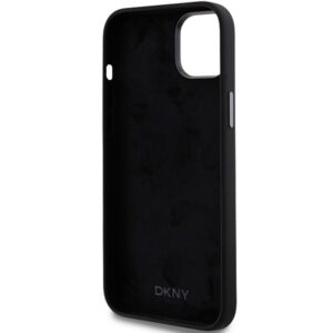 DKNY DKHCP15MSMCBSK Apple iPhone 15 Plus 14 Plus 6.7" juodos spalvos kietas dėklas Liquid Silicone Metal Logo - Image 7