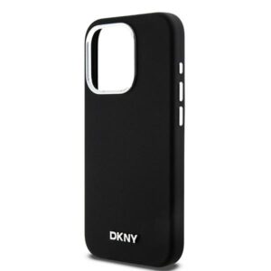 DKNY DKHMP14LSMCHLK Apple iPhone 14 Pro 6.1" juodos spalvos kietas dėklas Liquid Silicone Small Metal Logo MagSafe - Image 6