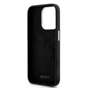 DKNY DKHMP14LSMCHLK Apple iPhone 14 Pro 6.1" juodos spalvos kietas dėklas Liquid Silicone Small Metal Logo MagSafe - Image 7