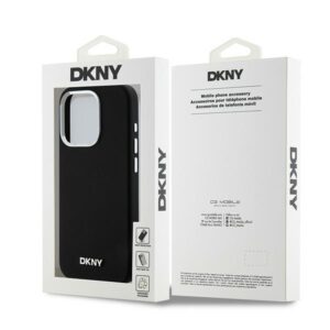 DKNY DKHMP14LSMCHLK Apple iPhone 14 Pro 6.1" juodos spalvos kietas dėklas Liquid Silicone Small Metal Logo MagSafe - Image 8