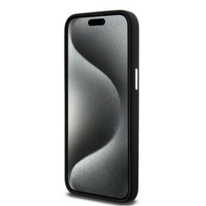 DKNY DKHMP15XSMCHLK Apple iPhone 15 Pro Max 6.7" juodos spalvos kietas dėklas Liquid Silicone Small Metal Logo MagSafe - Image 5