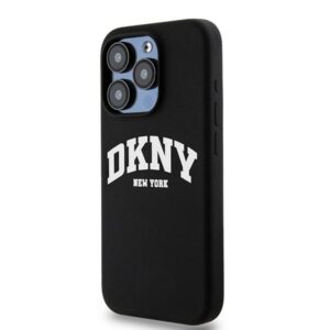 DKNY DKHMP13LSNYACH Apple iPhone 13 Pro 13 6.1" juodos spalvos kietas dėklas Liquid Silicone baltos spalvos Printed Logo MagSaf - Image 2