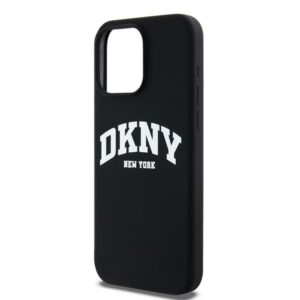 DKNY DKHMP13XSNYACH Apple iPhone 13 Pro Max 6.7" juodos spalvos kietas dėklas Liquid Silicone baltos spalvos Printed Logo MagSafe - Image 6