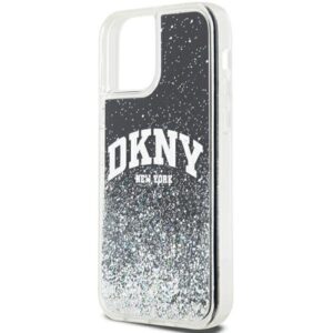 DKNY DKHCP12MLBNAEK Apple iPhone 12 12 Pro 6.1" juodos spalvos kietas dėklas Liquid Glitter Big Logo - Image 6