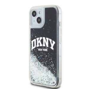 DKNY DKHCP15MLBNAEK Apple iPhone 15 Plus   14 Plus 6.7" juodos spalvos kietas dėklas Liquid Glitter Big Logo - Image 2