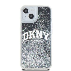 DKNY DKHCP15MLBNAEK Apple iPhone 15 Plus   14 Plus 6.7" juodos spalvos kietas dėklas Liquid Glitter Big Logo - Image 3