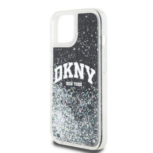 DKNY DKHCP15MLBNAEK Apple iPhone 15 Plus   14 Plus 6.7" juodos spalvos kietas dėklas Liquid Glitter Big Logo - Image 6
