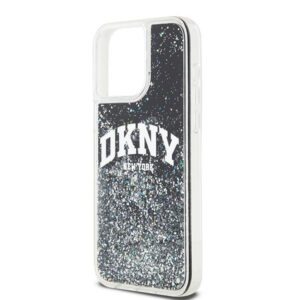 DKNY DKHCP15XLBNAEK Apple iPhone 15 Pro Max 6.7" juodos spalvos kietas dėklas Liquid Glitter Big Logo - Image 6