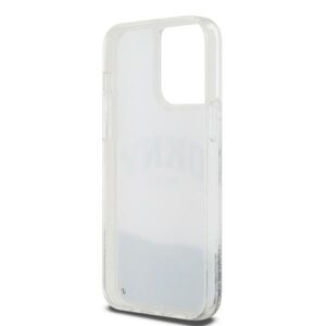 DKNY DKHCP15XLBNAET Apple iPhone 15 Pro Max 6.7" baltos spalvos kietas dėklas Liquid Glitter Big Logo - Image 7
