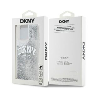 DKNY DKHCP15XLBNAET Apple iPhone 15 Pro Max 6.7" baltos spalvos kietas dėklas Liquid Glitter Big Logo - Image 8