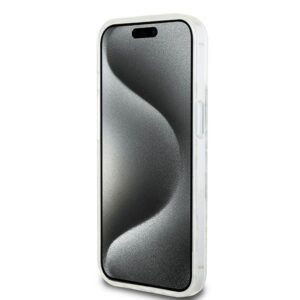 DKNY DKHCP15SLCPEPT Apple iPhone 15   14   13 6.1" baltos spalvos kietas dėklas Liquid Glitter Multilogo - Image 5