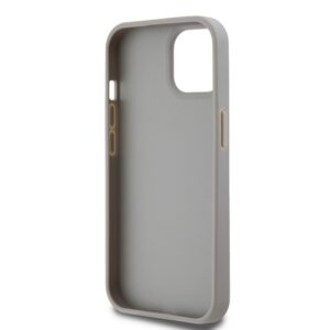 DKNY DKHCP15MPRTHSLE Apple iPhone 15 Plus 14 Plus 6.7 inch beige kietas dėklas Leather Mono Stripe & Metal Lo - Image 7