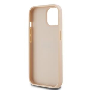 DKNY DKHCP15SPRTHSLP Apple iPhone 15 14 13 6.1 inch rožinės spalvos kietas dėklas Leather Mono Stripe & Metal Logo - Image 7