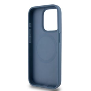 DKNY DKHMP15LPSHRPSB Apple iPhone 15 Pro 6.1 inch blue kietas dėklas Leather Monogram Pattern Metal Logo MagSaf - Image 7