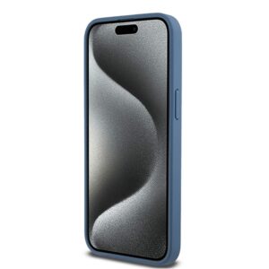 DKNY DKHMP15XPSHRPSB Apple iPhone 15 Pro Max 6.7 inch blue kietas dėklas Leather Monogram Pattern Metal Logo Ma - Image 5