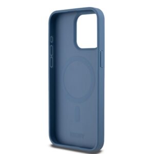 DKNY DKHMP15XPSHRPSB Apple iPhone 15 Pro Max 6.7 inch blue kietas dėklas Leather Monogram Pattern Metal Logo Ma - Image 7