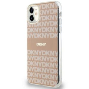 DKNY DKHMN61HRHSEP Apple iPhone 11 Xr 6.1 inch rožinės spalvos kietas dėklas IML Mono & Stripe MagSafe - Image 2