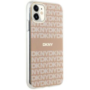 DKNY DKHMN61HRHSEP Apple iPhone 11 Xr 6.1 inch rožinės spalvos kietas dėklas IML Mono & Stripe MagSafe - Image 4