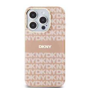 DKNY DKHMP13XHRHSEP Apple iPhone 13 Pro Max 6.7 inch rožinės spalvos kietas dėklas IML Mono & Stripe MagSafe - Image 3