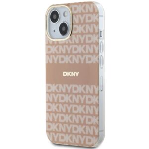 DKNY DKHMP14SHRHSEP Apple iPhone 14 15 13 6.1 inch rožinės spalvos kietas dėklas IML Mono & Stripe MagSafe - Image 2