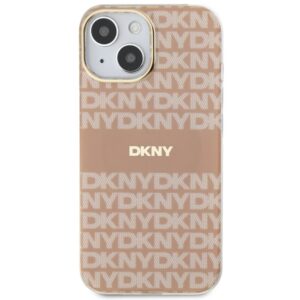 DKNY DKHMP15SHRHSEP Apple iPhone 15   14   13 6.1 inch rožinės spalvos kietas dėklas IML Mono & Stripe MagSafe - Image 3