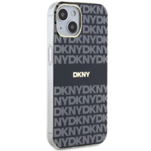 DKNY DKHMP15MHRHSEK Apple iPhone 15 Plus 14 Plus 6.7 inch juodos spalvos kietas dėklas IML Mono & Stripe MagSafe - Image 4