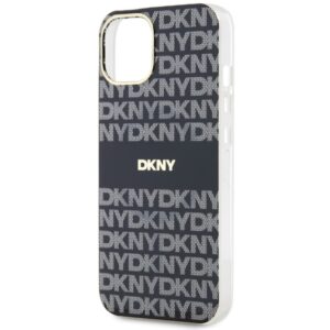 DKNY DKHMP15MHRHSEK Apple iPhone 15 Plus 14 Plus 6.7 inch juodos spalvos kietas dėklas IML Mono & Stripe MagSafe - Image 6