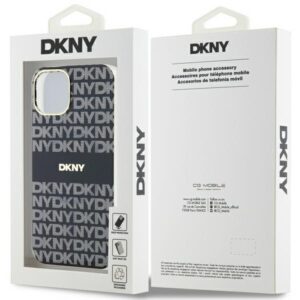 DKNY DKHMP15MHRHSEK Apple iPhone 15 Plus 14 Plus 6.7 inch juodos spalvos kietas dėklas IML Mono & Stripe MagSafe - Image 8