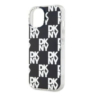 DKNY DKHCP15SHDLCEK Apple iPhone 15 14 13 6.1 inch juodos spalvos kietas dėklas IML Checkered Mono Pattern - Image 6