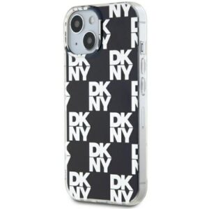 DKNY DKHCP15MHDLCEK Apple iPhone 15 Plus 14 Plus 6.7 inch juodos spalvos kietas dėklas IML Checkered Mono Pattern - Image 2