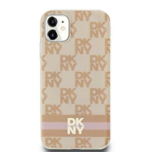 DKNY DKHMN61HCPTSP Apple iPhone 11 Xr 6.1 inch rožinės spalvos kietas dėklas IML Checkered Mono Pattern & Printed Stripe - Image 3
