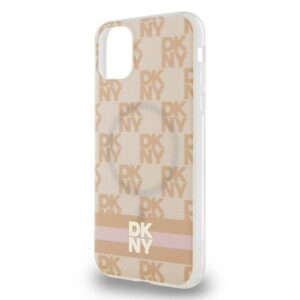 DKNY DKHMN61HCPTSP Apple iPhone 11 Xr 6.1 inch rožinės spalvos kietas dėklas IML Checkered Mono Pattern & Printed Stripe - Image 6