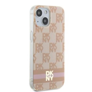 DKNY DKHMP15SHCPTSP Apple iPhone 15   14   13 6.1 inch rožinės spalvos kietas dėklas IML Checkered Mono Pattern & Printed - Image 4