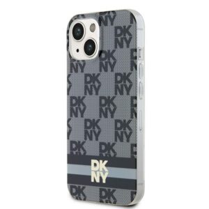 DKNY DKHMP14SHCPTSK Apple iPhone 14 15 13 6.1 inch juodos spalvos kietas dėklas IML Checkered Mono Pattern & Printed - Image 2