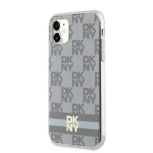 DKNY DKHMN61HCPTSE Apple iPhone 11   Xr 6.1 inch beige kietas dėklas IML Checkered Mono Pattern & Printed Strip - Image 2