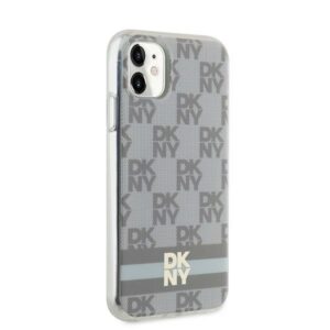 DKNY DKHMN61HCPTSE Apple iPhone 11   Xr 6.1 inch beige kietas dėklas IML Checkered Mono Pattern & Printed Strip - Image 4