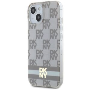 DKNY DKHMP14SHCPTSE Apple iPhone 14 15 13 6.1 inch beige kietas dėklas IML Checkered Mono Pattern & Printed - Image 2