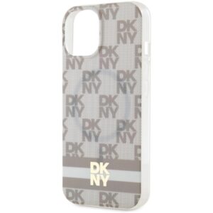 DKNY DKHMP15MHCPTSE Apple iPhone 15 Plus   14 Plus 6.7 inch beige kietas dėklas IML Checkered Mono Pattern & Pr - Image 6