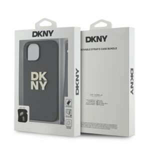 DKNY DKHCP15SPBSWSK Apple iPhone 15 / 14 / 13 6.1 inch juodos spalvos hardcase with Wrist Strap and Stock Logo - Image 7
