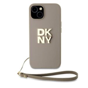 DKNY DKHCP15MPBSWSE Apple iPhone 15 Plus 6.7" beige hardcase with Wrist Strap and Stock Logo - Image 2