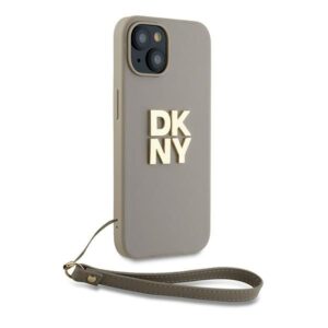 DKNY DKHCP15MPBSWSE Apple iPhone 15 Plus 6.7" beige hardcase with Wrist Strap and Stock Logo - Image 3
