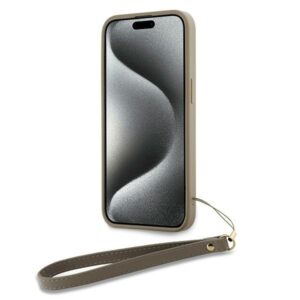 DKNY DKHCP15MPBSWSE Apple iPhone 15 Plus 6.7" beige hardcase with Wrist Strap and Stock Logo - Image 4