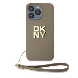 DKNY DKHCP15LPBSWSE Apple iPhone 15 Pro 6.1" beige hardcase with Wrist Strap and Stock Logo - Image 2