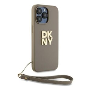 DKNY DKHCP15LPBSWSE Apple iPhone 15 Pro 6.1" beige hardcase with Wrist Strap and Stock Logo - Image 3