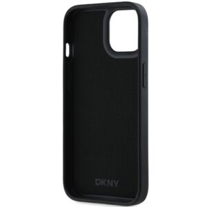 DKNY DKHCP15M3DRPWK Apple iPhone 15 Plus 14 Plus 6.7" juodos spalvos kietas dėklas 3D Rubber Repeat Pattern - Image 7
