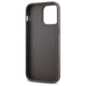 DKNY DKHMP14XPCPVSLE Apple iPhone 14 Pro Max 6.7" beige kietas dėklas Leather Checkered Mono Pattern MagSafe - Image 7