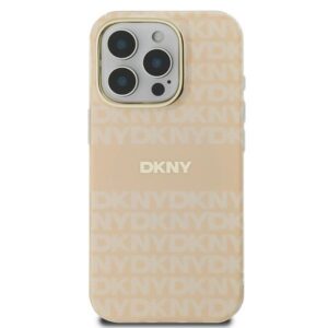 DKNY DKHMP16XHRHSEP Apple iPhone 16 Pro Max 6.9" rožinės spalvos kietas dėklas Repeat Texture Pattern With Stripe - Image 3